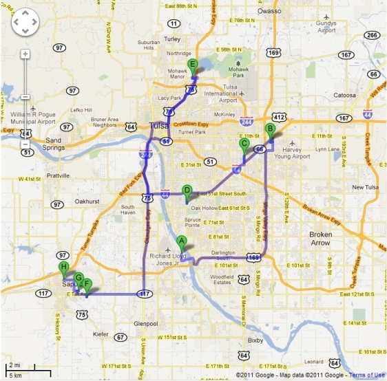 Tulsa Area Map